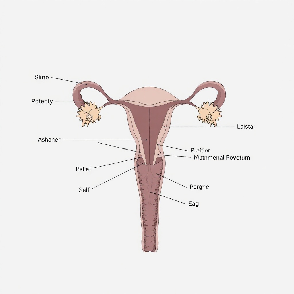 Educational diagram of male reproductive anatomy